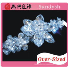 espumoso cristal zircon shinny flor declaración pulsera